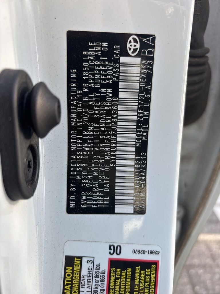 2018 Toyota Corolla SE