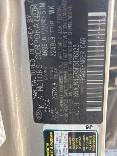 2015 Kia Cadenza Premium