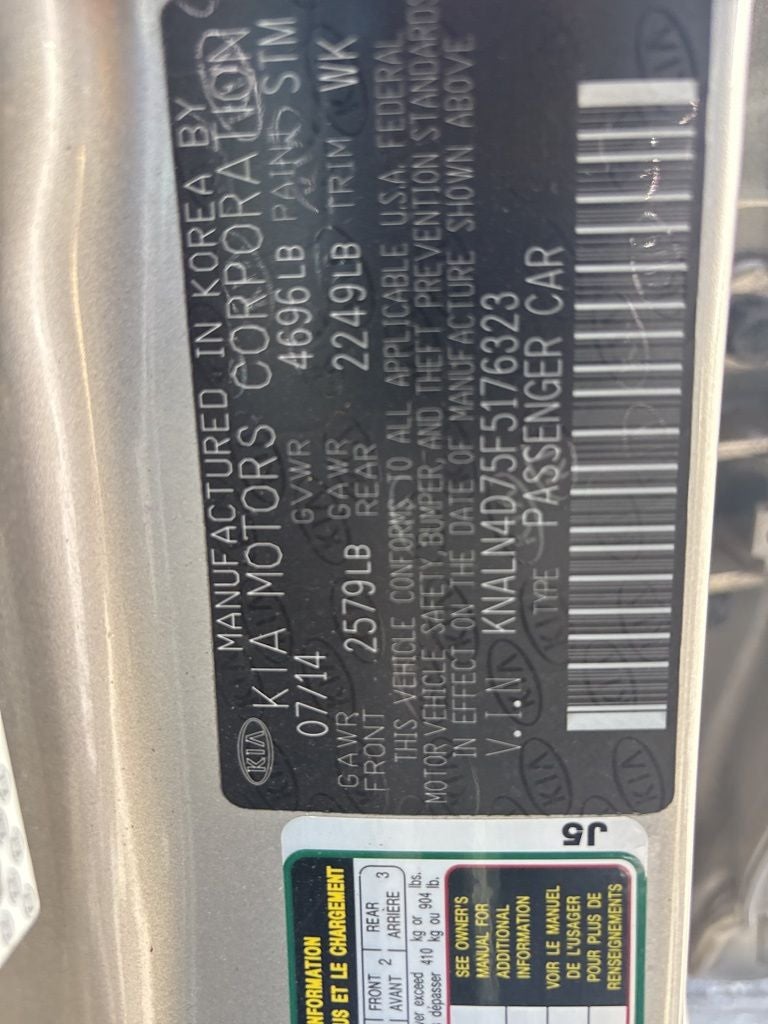 2015 Kia Cadenza Premium